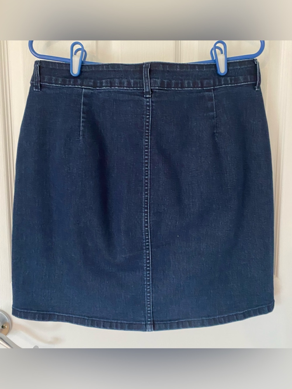 George Dark Blue Button-Front  Denim Skirt - Picture 3 of 7